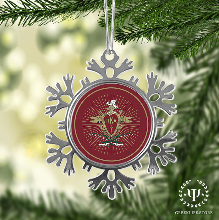 Pi Kappa Alpha Christmas Ornament - Snowflake Metal
