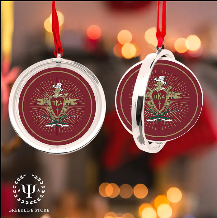 Pi Kappa Alpha Christmas Reversible Flat Round Ornament