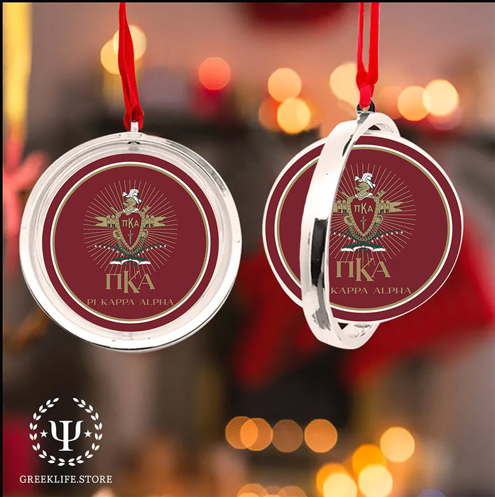 Pi Kappa Alpha Christmas Reversible Flat Round Ornament