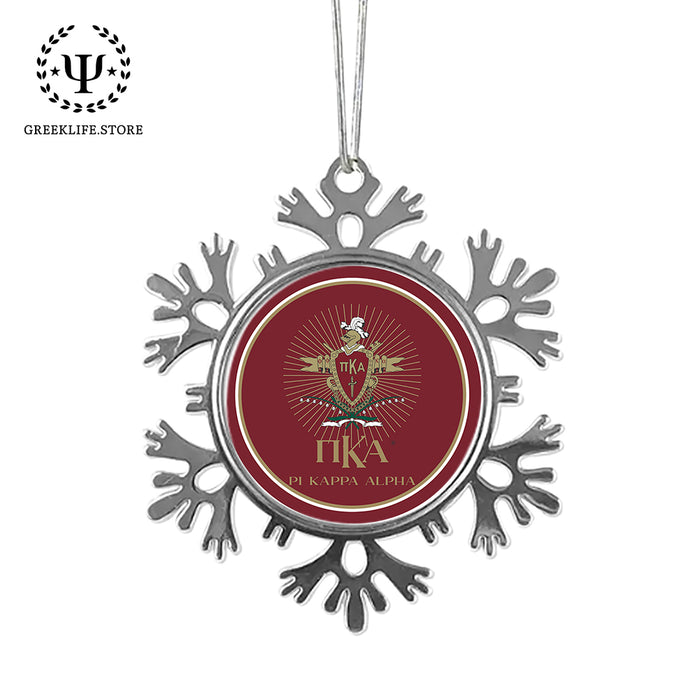 Pi Kappa Alpha Christmas Ornament - Snowflake Metal