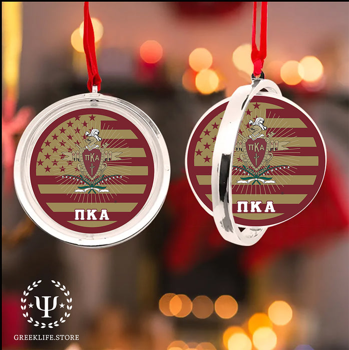 Pi Kappa Alpha Christmas Reversible Flat Round Ornament