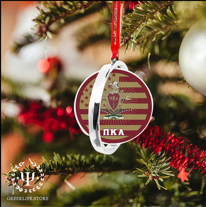 Pi Kappa Alpha Christmas Reversible Flat Round Ornament
