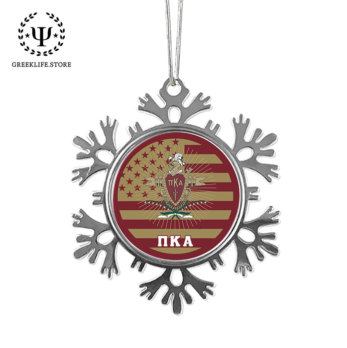 Pi Kappa Alpha Christmas Ornament - Snowflake Metal