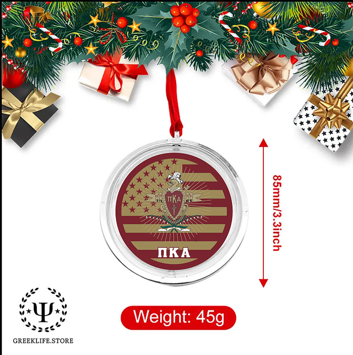 Pi Kappa Alpha Christmas Reversible Flat Round Ornament