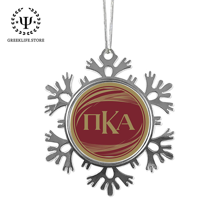 Pi Kappa Alpha Christmas Ornament - Snowflake Metal
