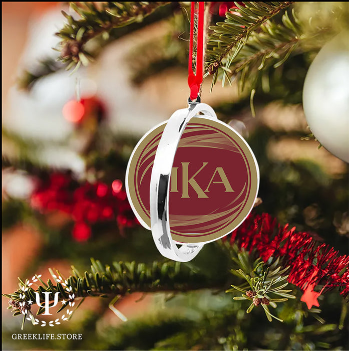 Pi Kappa Alpha Christmas Reversible Flat Round Ornament