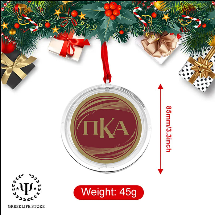 Pi Kappa Alpha Christmas Reversible Flat Round Ornament