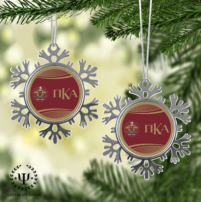 Pi Kappa Alpha Christmas Ornament - Snowflake Metal