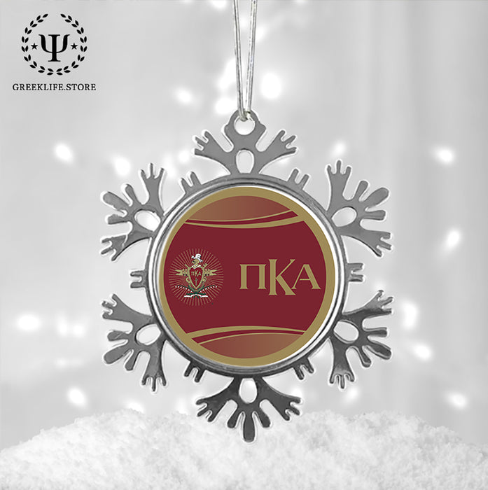 Pi Kappa Alpha Christmas Ornament - Snowflake Metal