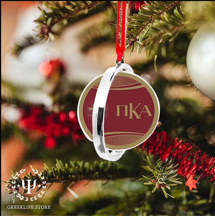 Pi Kappa Alpha Christmas Reversible Flat Round Ornament