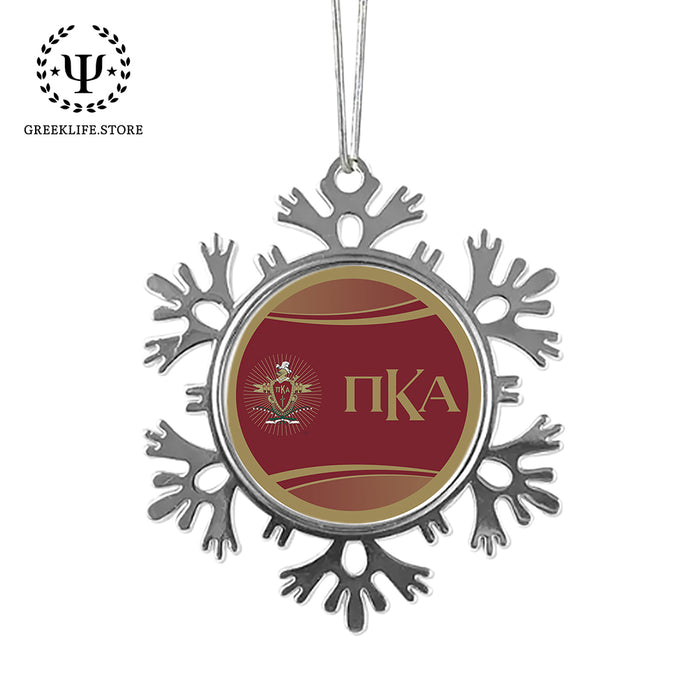 Pi Kappa Alpha Christmas Ornament - Snowflake Metal