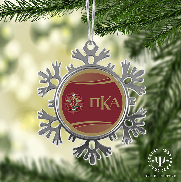 Pi Kappa Alpha Christmas Ornament - Snowflake Metal