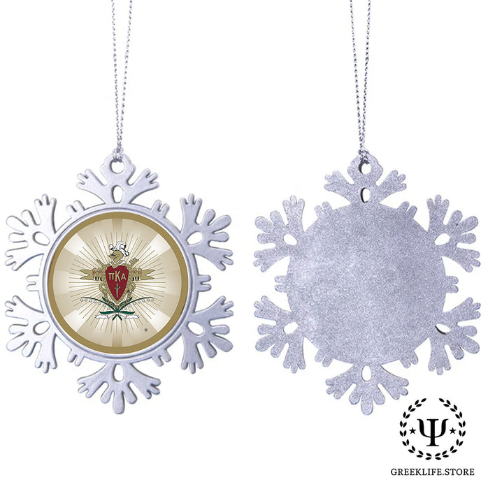 Pi Kappa Alpha Christmas Ornament - Snowflake Metal
