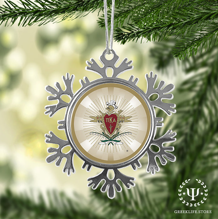 Pi Kappa Alpha Christmas Ornament - Snowflake Metal