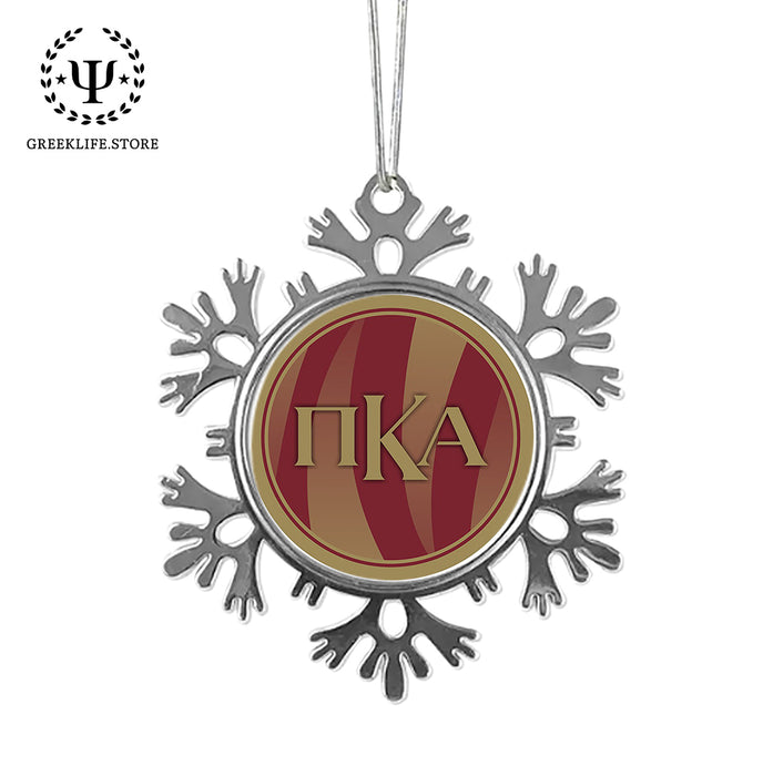 Pi Kappa Alpha Christmas Ornament - Snowflake Metal