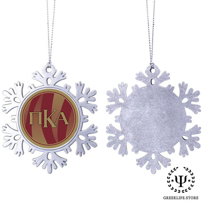 Pi Kappa Alpha Christmas Ornament - Snowflake Metal
