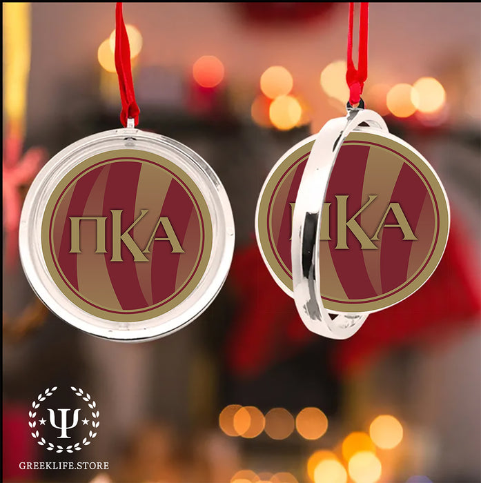 Pi Kappa Alpha Christmas Reversible Flat Round Ornament
