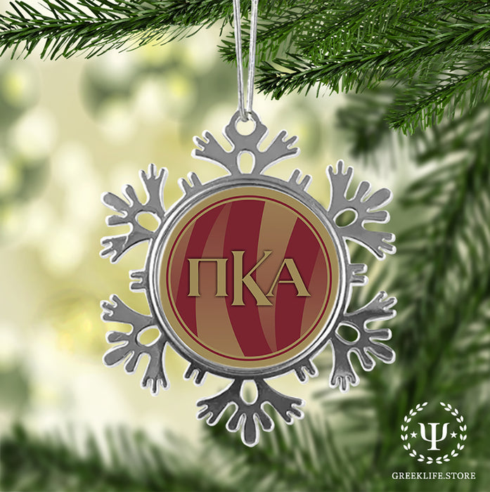 Pi Kappa Alpha Christmas Ornament - Snowflake Metal