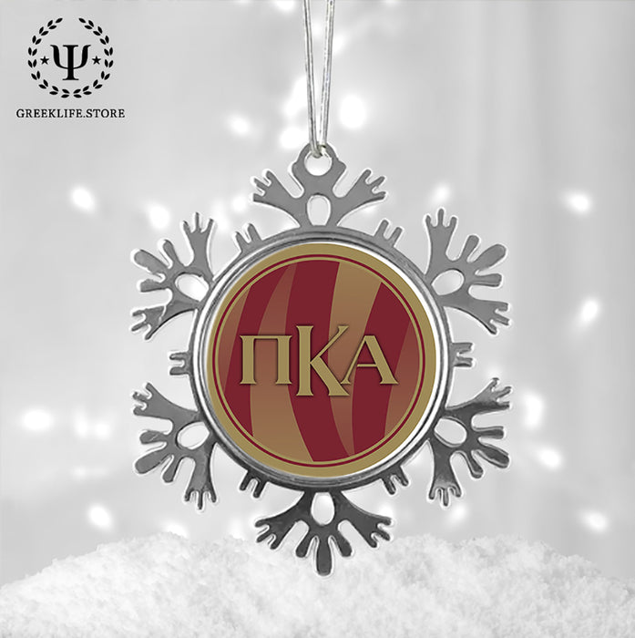Pi Kappa Alpha Christmas Ornament - Snowflake Metal