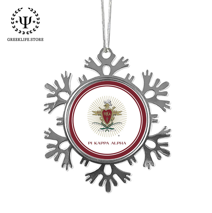 Pi Kappa Alpha Christmas Ornament - Snowflake Metal