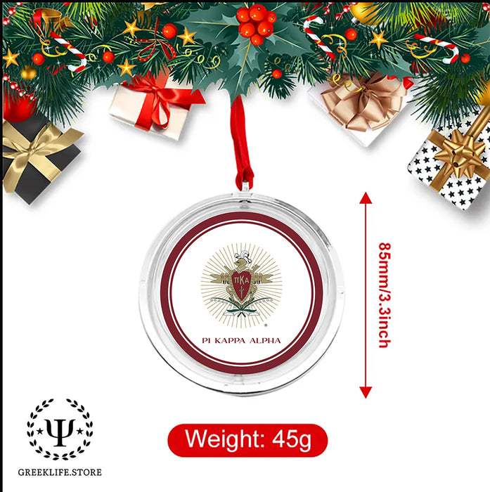 Pi Kappa Alpha Christmas Reversible Flat Round Ornament