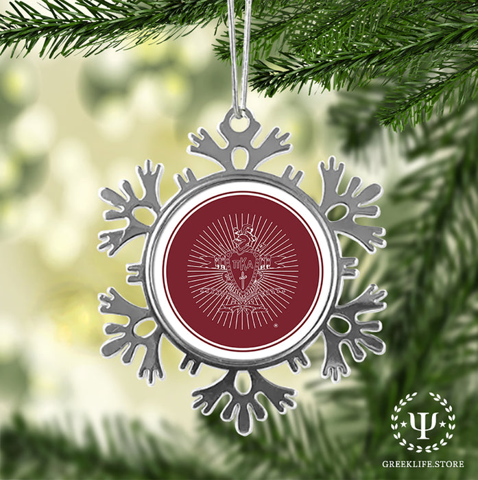 Pi Kappa Alpha Christmas Ornament - Snowflake Metal