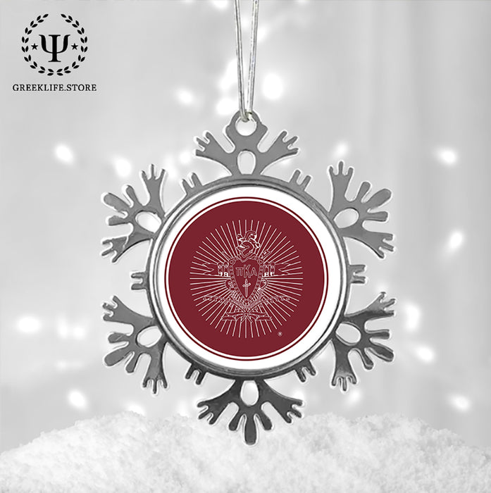 Pi Kappa Alpha Christmas Ornament - Snowflake Metal