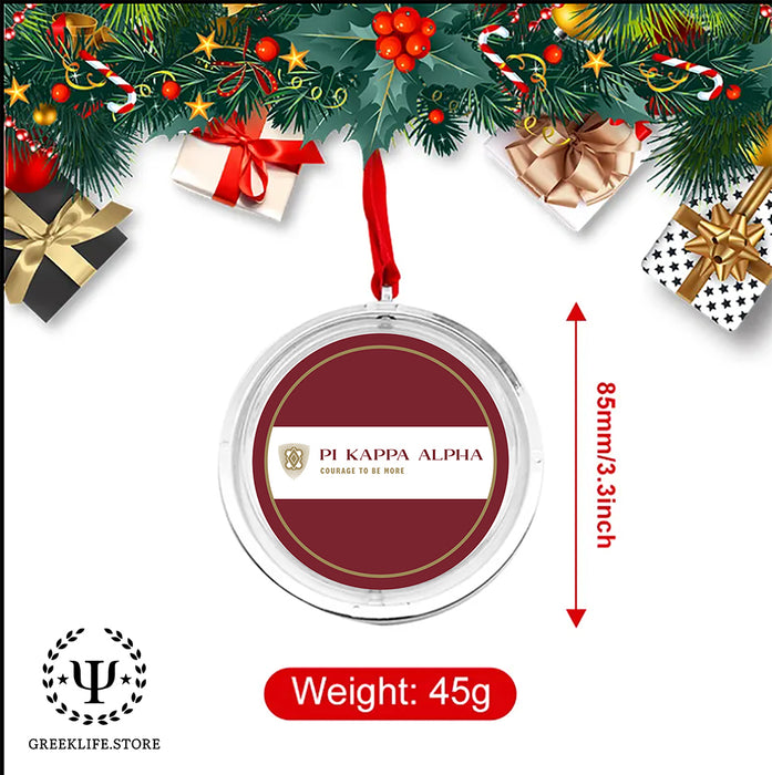 Pi Kappa Alpha Christmas Reversible Flat Round Ornament