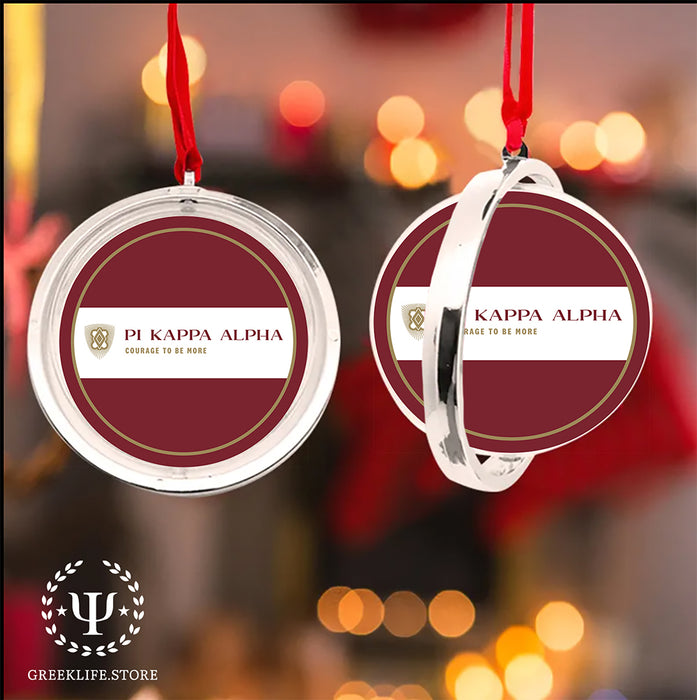 Pi Kappa Alpha Christmas Reversible Flat Round Ornament