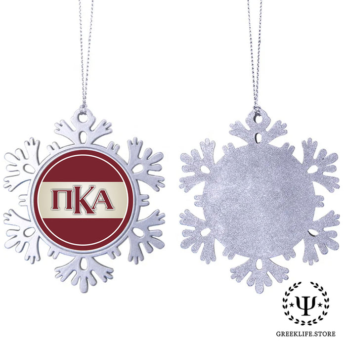 Pi Kappa Alpha Christmas Ornament - Snowflake Metal