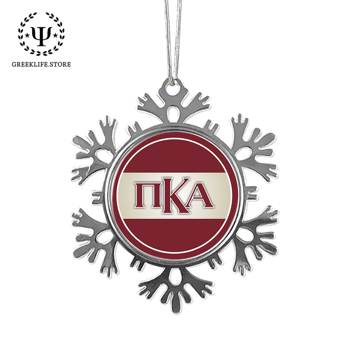 Pi Kappa Alpha Christmas Ornament - Snowflake Metal