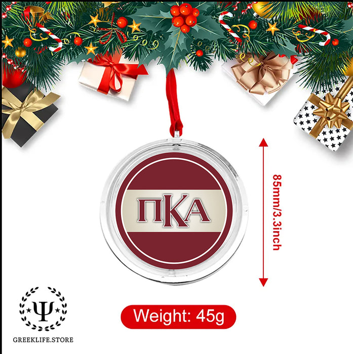 Pi Kappa Alpha Christmas Reversible Flat Round Ornament
