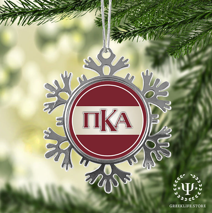Pi Kappa Alpha Christmas Ornament - Snowflake Metal