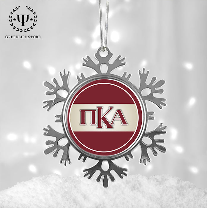 Pi Kappa Alpha Christmas Ornament - Snowflake Metal