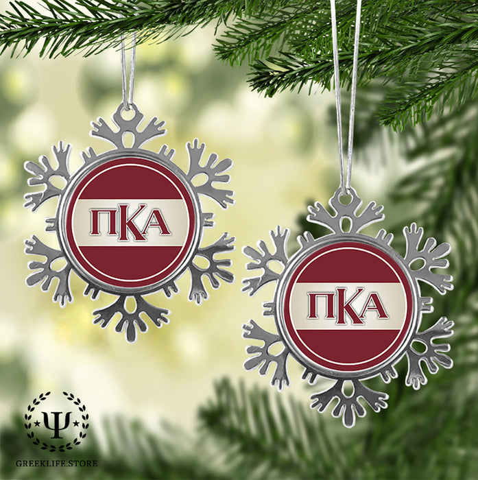 Pi Kappa Alpha Christmas Ornament - Snowflake Metal