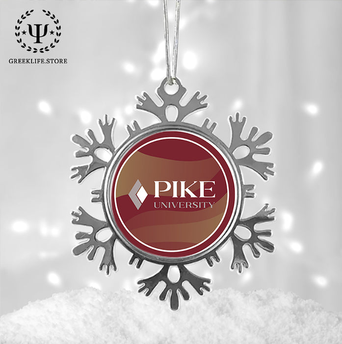 Pi Kappa Alpha Christmas Ornament - Snowflake Metal