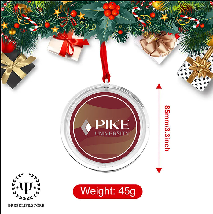 Pi Kappa Alpha Christmas Reversible Flat Round Ornament