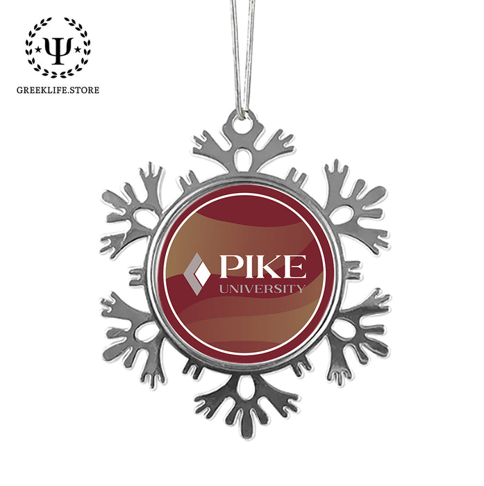 Pi Kappa Alpha Christmas Ornament - Snowflake Metal