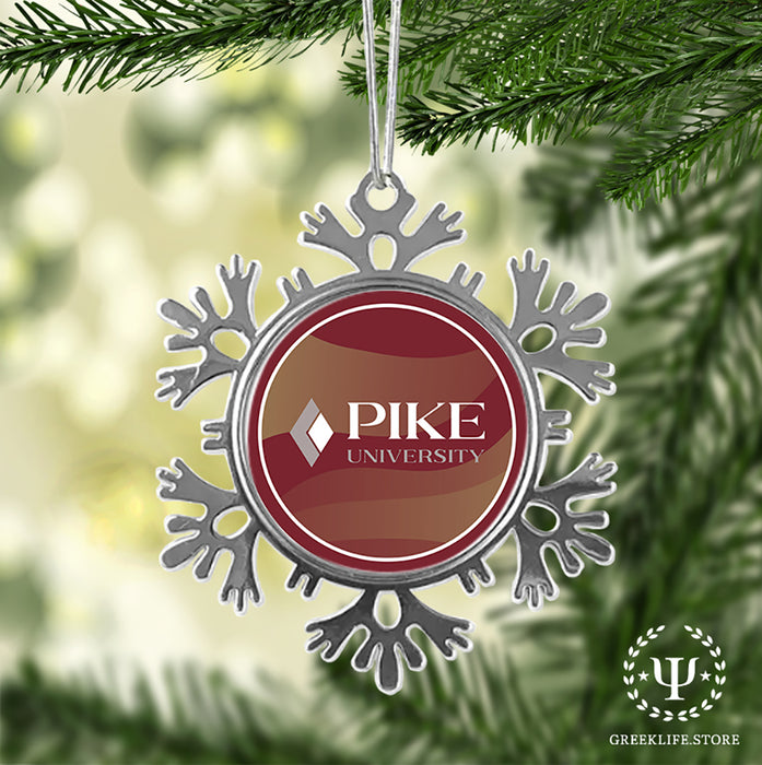 Pi Kappa Alpha Christmas Ornament - Snowflake Metal