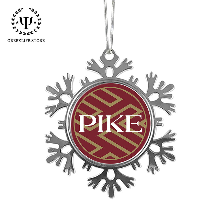Pi Kappa Alpha Christmas Ornament - Snowflake Metal