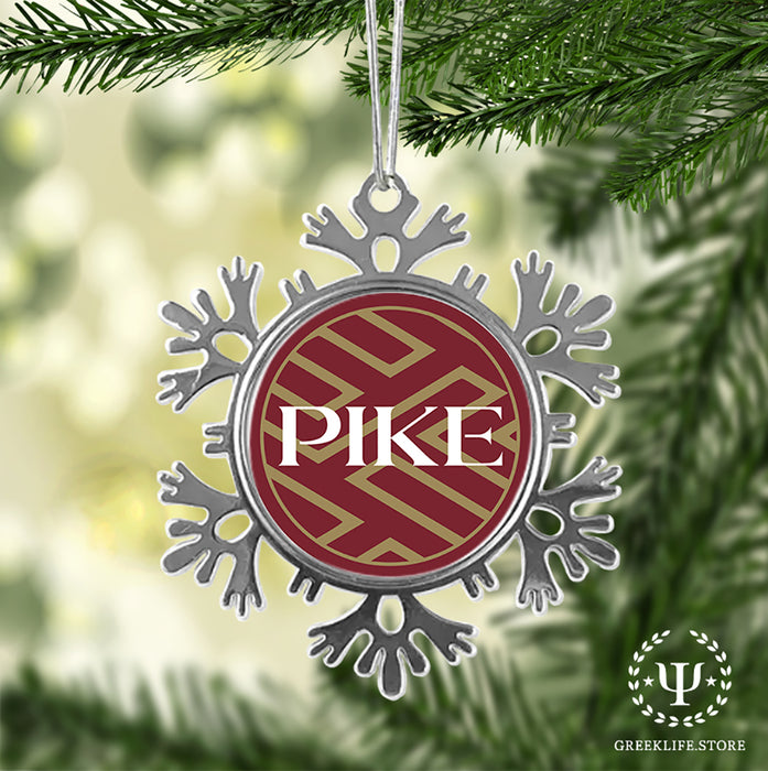 Pi Kappa Alpha Christmas Ornament - Snowflake Metal