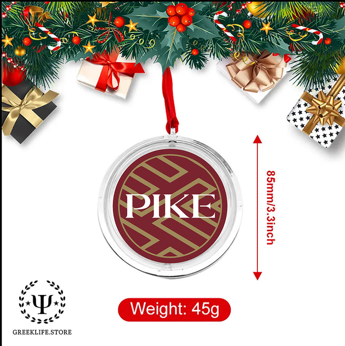 Pi Kappa Alpha Christmas Reversible Flat Round Ornament