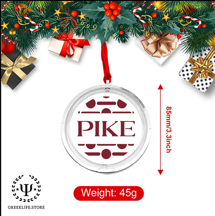 Pi Kappa Alpha Christmas Reversible Flat Round Ornament