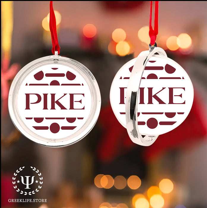 Pi Kappa Alpha Christmas Reversible Flat Round Ornament
