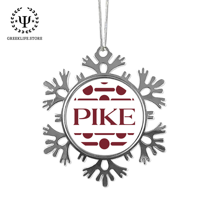 Pi Kappa Alpha Christmas Ornament - Snowflake Metal