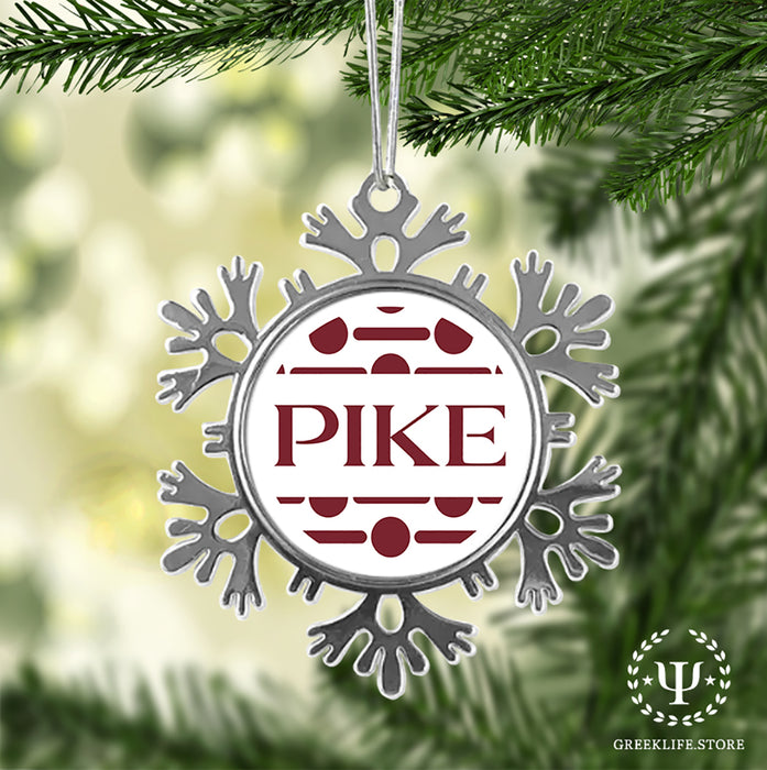 Pi Kappa Alpha Christmas Ornament - Snowflake Metal