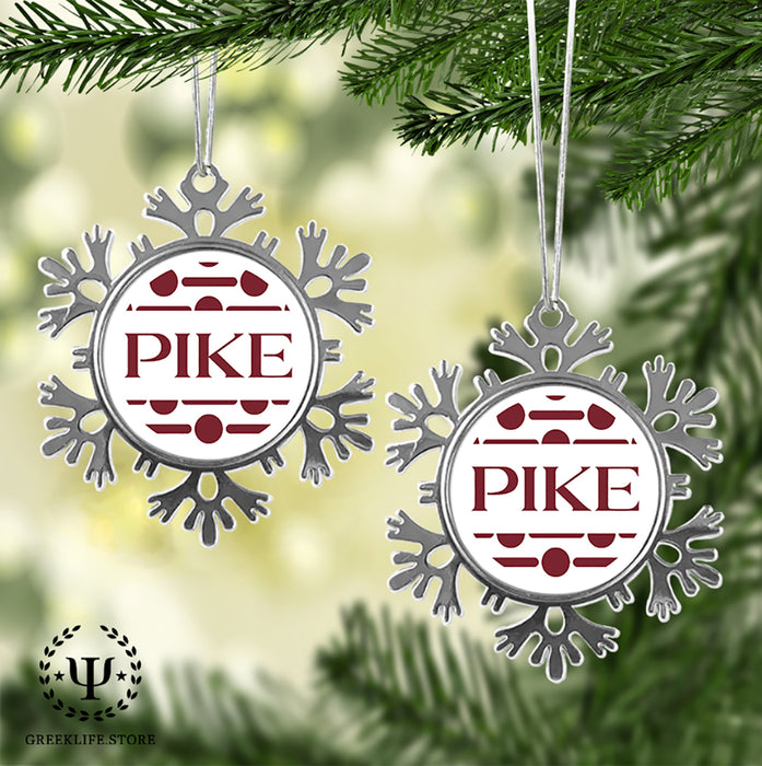 Pi Kappa Alpha Christmas Ornament - Snowflake Metal