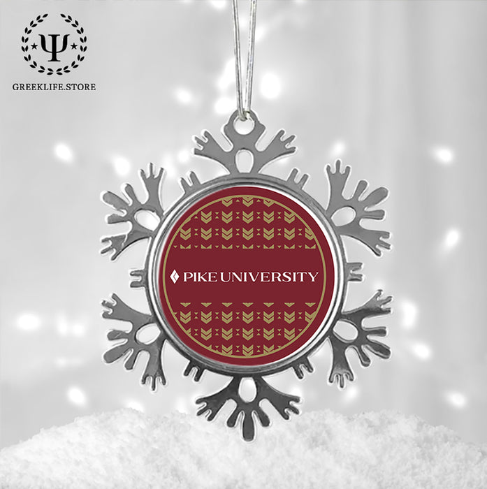 Pi Kappa Alpha Christmas Ornament - Snowflake Metal