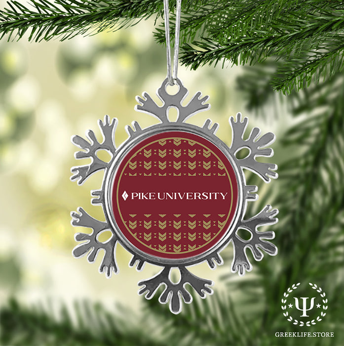 Pi Kappa Alpha Christmas Ornament - Snowflake Metal