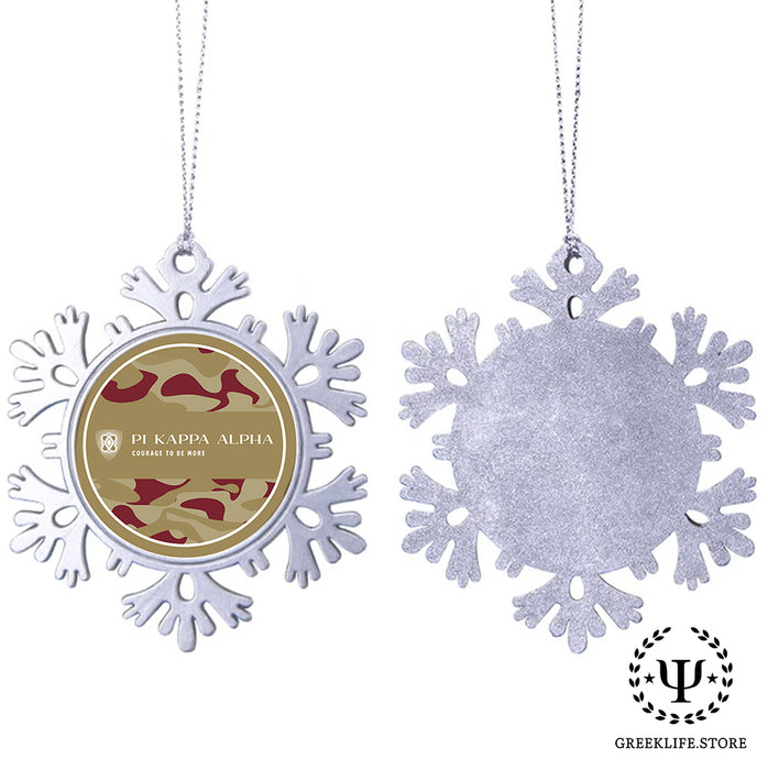 Pi Kappa Alpha Christmas Ornament - Snowflake Metal